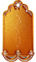 Jeweled golden tags png