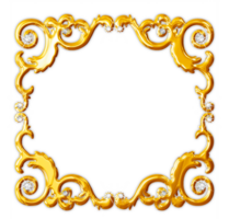 Jeweled golden frames png