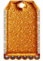 Jeweled golden tags png
