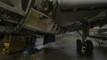 Jet wing under going maintenance video