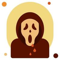 Scary Mask icon illustration, for uiux, infographic, etc vector