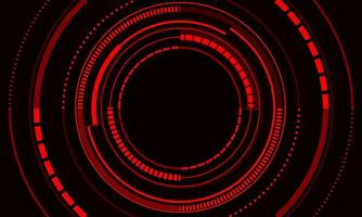 Abstract metallic red circle light cyber on grey design modern futuristic technology creative background vector