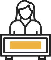 Receptionist Vector Icon Design