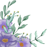 Beautiful floral corner border png