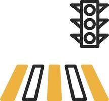 Zebra Crossing Vector Icon Design