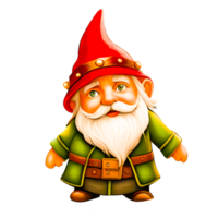 AI Generative  Cute charistmas gnome png