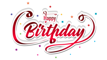 contento compleanno testo tipografia design png