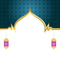 lujo Ramadán kareem islámico marco antecedentes bandera eid Mubarak y milad Naciones Unidas nabi Arábica modelo png