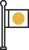 Japan flag Vector Icon Design