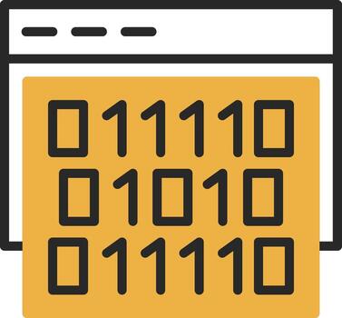 diseño de icono de vector de código binario