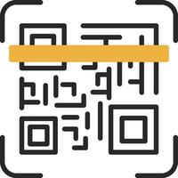 Qr code scan Vector Icon Design