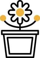 diseño de icono de vector de maceta de flores