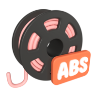 ABS Filament Spool 3D Illustration Icon