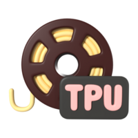 TPU Filament Spool 3D Illustration Icon