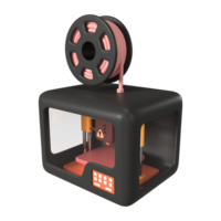 Enclosed 3D Printer 3D Illustration Icon png