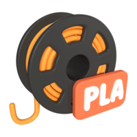 PLA Filament Spool 3D Illustration Icon png