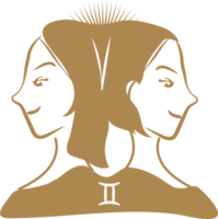 Zodiac Gemini girl character icon png