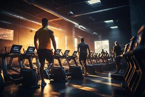 High-Intensity Teamwork - A Modern Gym Workout Session photo