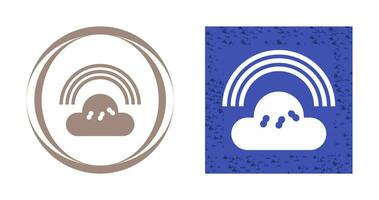 Cloudy with Rainbow Vector Icon