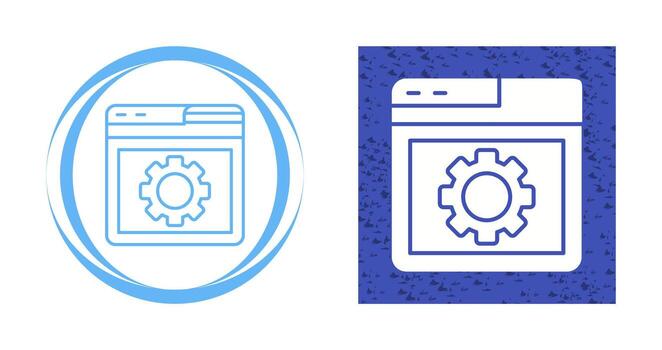 icono de vector de configuración del navegador