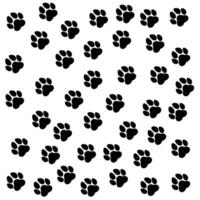 Animal paws pattern on white background vector