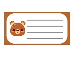 diseño de el paginas de el semanal y diario para niños planificador. linda osito de peluche oso. Lista de Verificación diseño para diario, bloc vector