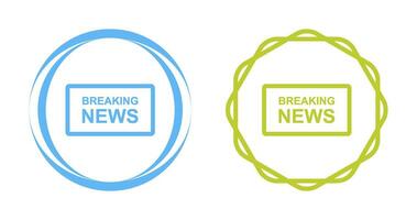 Breaking News on TV Vector Icon