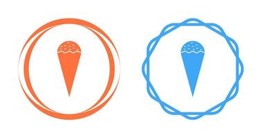 icono de vector de helado de cono