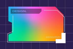 Futuristic pop up interface illustration. Video overlay element. vector