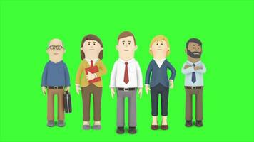 Animated 3d Characters scene for Business and marketing with male and female video