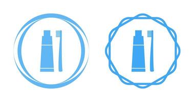 Toothbrush and Toothpaste Vector Icon