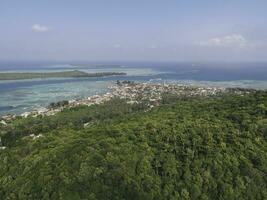 Aerial view of residential areas in Karimunjawa Islands, Jepara, Indonesia. photo