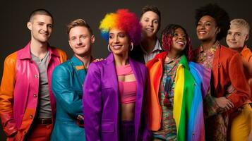 Vibrant Celebration of Gender Diversity and Inclusivity Showcasing Expressions and Attire AI Generative photo