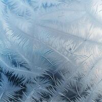 Frost Patterns on a Window Depicting Ice Crystals, Conveying a Winter Feel, Perfect for Holiday Greetings AI Generative photo