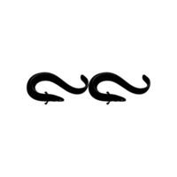 Eel Silhouette for Logo Gram, Art Illustration, Pictogram, Website, Apps and or Graphic Design Element. Vector Illustration
