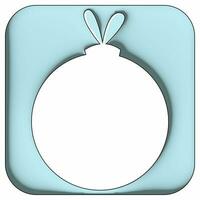 Christmas ball icon 3d for decoration. photo