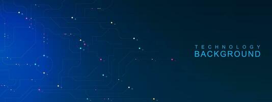 Futuristic electronic circuit board technology concept. Digital data, global network connection and communication background design. Vector illustration.