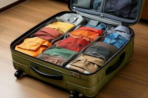 Smart packing techniques help keep luggage organized during trips photo