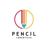 Pencil Logo Template with Vector Concept