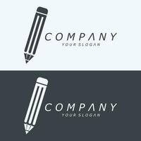 Pencil Logo Template with Vector Concept