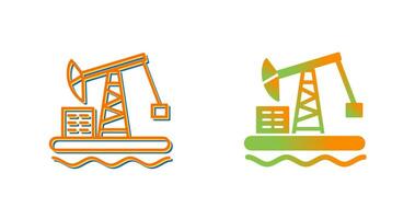 icono de vector de plataforma petrolera