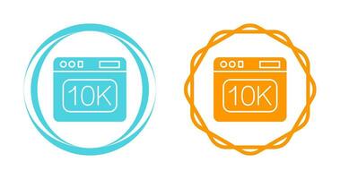 icono de vector de 10k