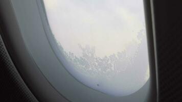 bevroren verlichter van vliegend vliegtuig video
