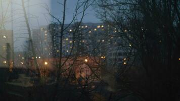 An evening life in Moscow residential district video
