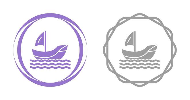 icono de vector de barco