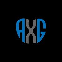 AXG letter logo creative design. AXG unique design. vector