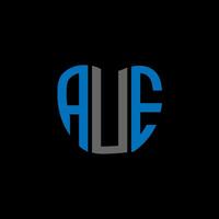 AUE letter logo creative design. AUE unique design. vector