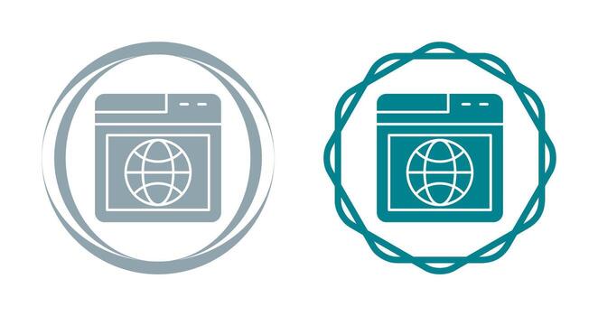 icono de vector de navegador web