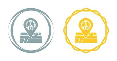 Peace Location Vector Icon