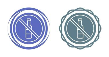 No Alcohol Vector Icon